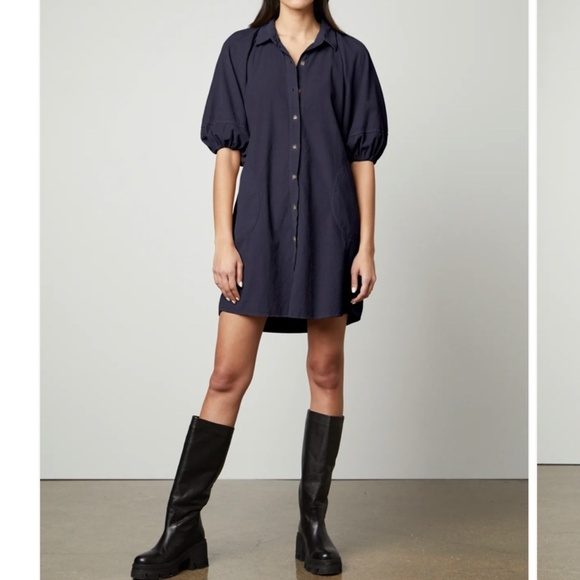 Velvet by Graham  & Spencer Black Kady corduroy dress,  S  CB2296 - Picture 5 of 9